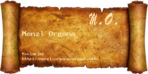 Menzl Orgona névjegykártya